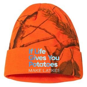 Funny Chanukah Jewish If Life Gives You Potatoes Make Latkes Kati Licensed 12" Camo Beanie