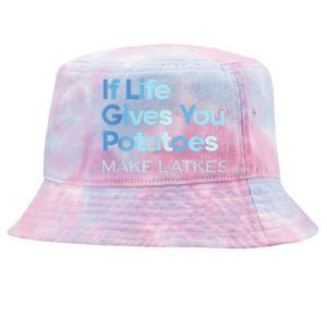 Funny Chanukah Jewish If Life Gives You Potatoes Make Latkes Tie-Dyed Bucket Hat