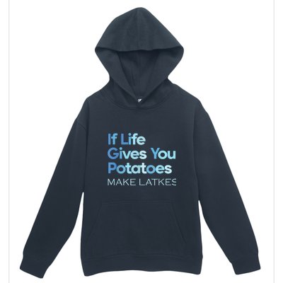 Funny Chanukah Jewish If Life Gives You Potatoes Make Latkes Urban Pullover Hoodie