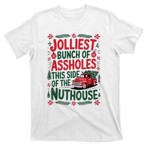 Funny Christmas Jolliest Bunch Of Assholes This Side Of The Nut House Xmas Gift T-Shirt