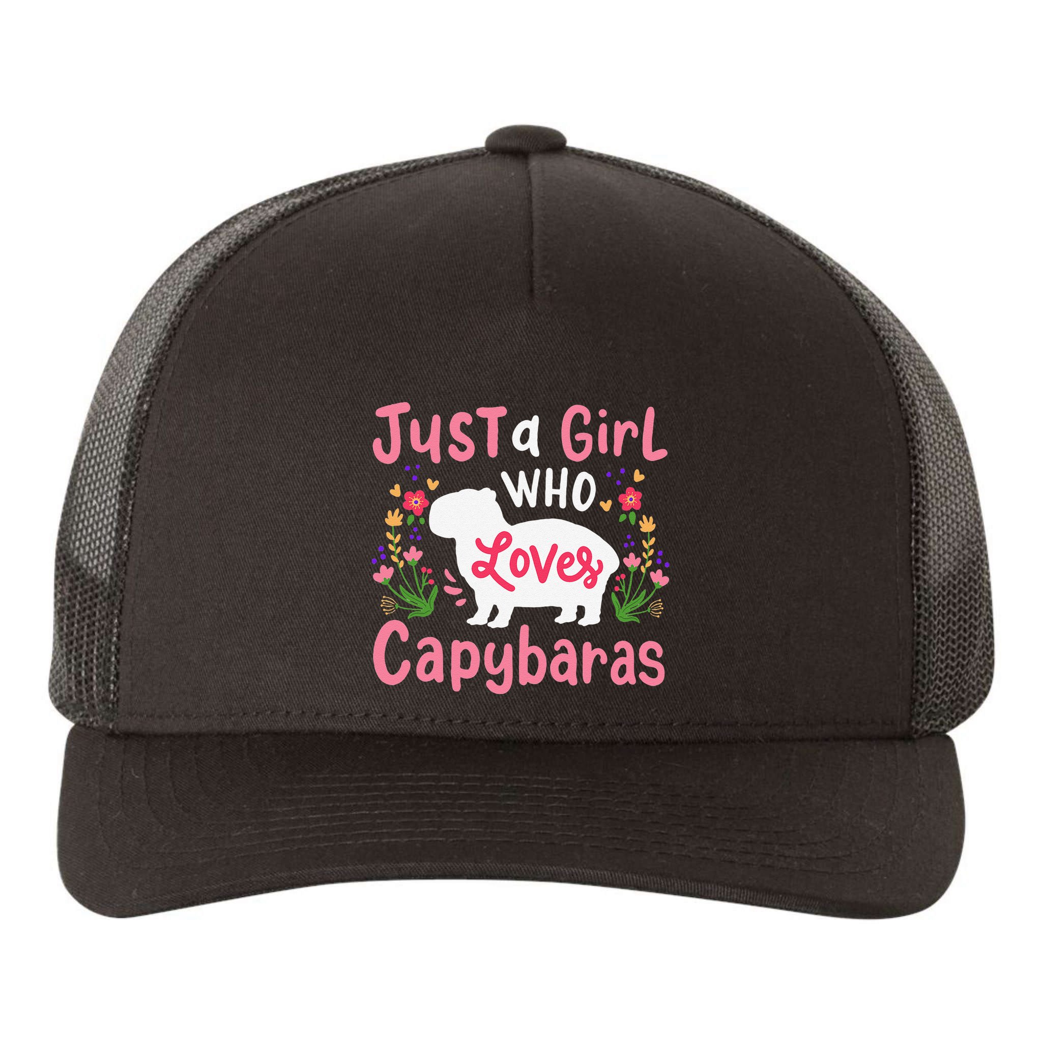 Funny Capybara Just a Girl Who Shirt Loves Capybaras  Yupoong Adult 5-Panel Trucker Hat