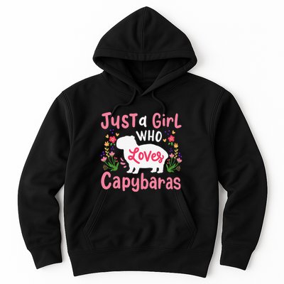 Funny Capybara Just a Girl Who Shirt Loves Capybaras  Hoodie