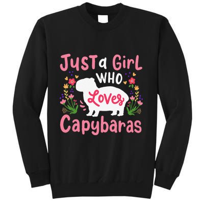 Funny Capybara Just a Girl Who Shirt Loves Capybaras  Sweatshirt