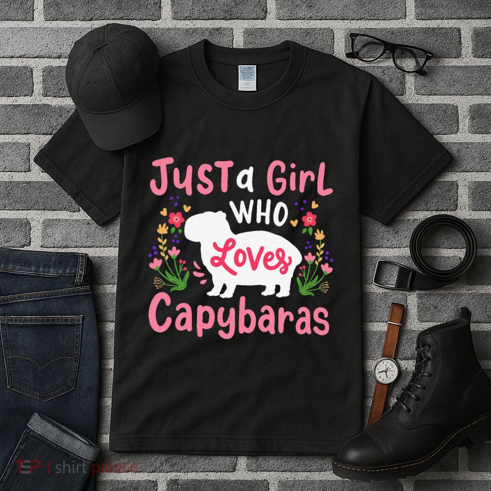 Funny Capybara Just a Girl Who Shirt Loves Capybaras  Tall T-Shirt
