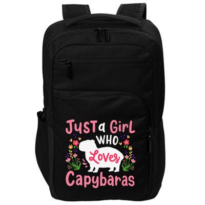 Funny Capybara Just a Girl Who Shirt Loves Capybaras  Impact Tech Backpack