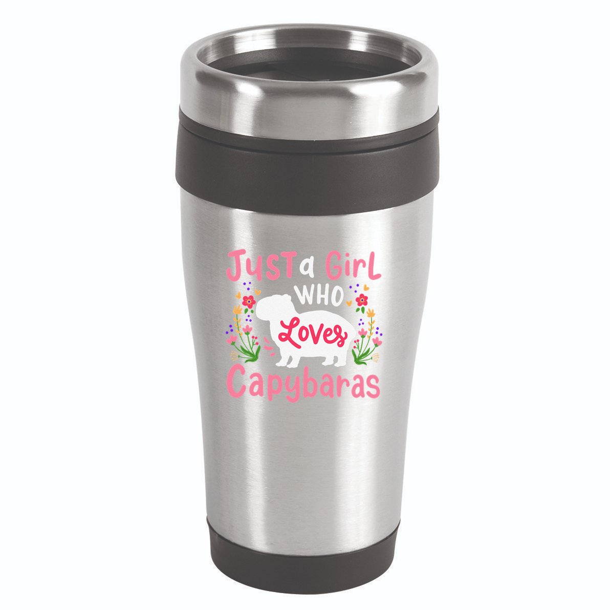 Funny Capybara Just a Girl Who Shirt Loves Capybaras  16oz Travel Tumbler
