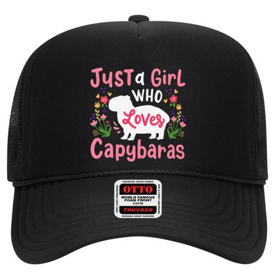 Funny Capybara Just a Girl Who Shirt Loves Capybaras  Trucker Hat