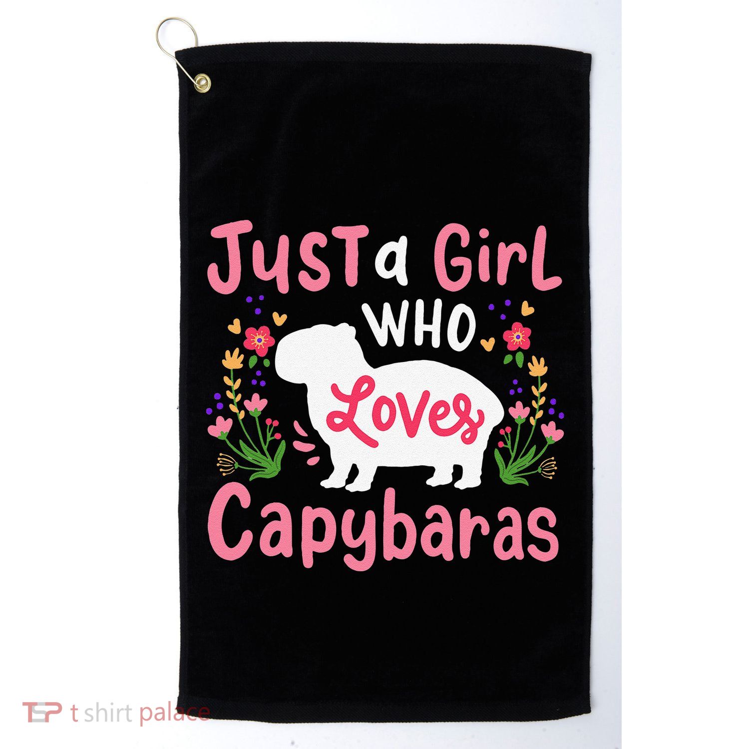 Funny Capybara Just a Girl Who Shirt Loves Capybaras  Golf Towel