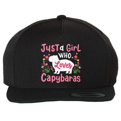 Funny Capybara Just a Girl Who Shirt Loves Capybaras  Wool Snapback Cap