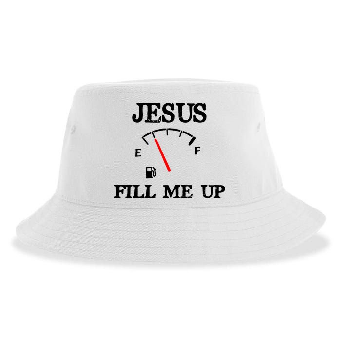 Funny Christian Jesus Fill Me Up Sustainable Bucket Hat