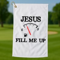 Funny Christian Jesus Fill Me Up Golf Towel