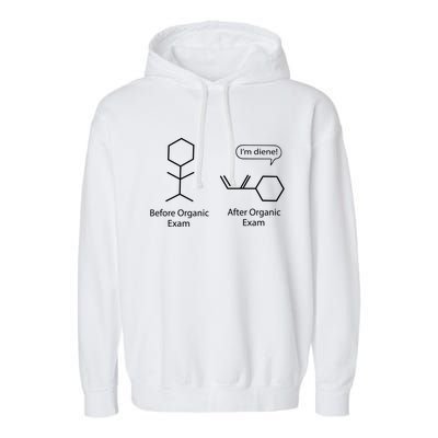 Funny Chemistry Joke Organic Chemistry Before After Exams Gift Garment-Dyed Fleece Hoodie