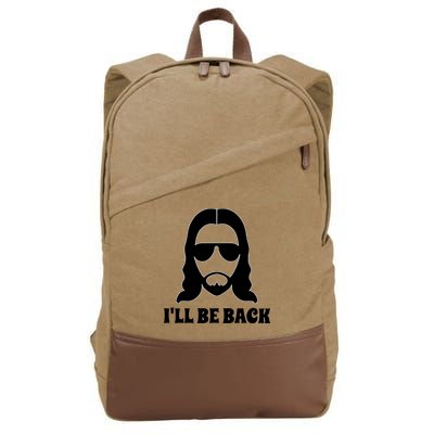 Funny Christian Jesus I'll Be Back Cotton Canvas Backpack