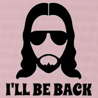 Funny Christian Jesus I'll Be Back 25L Jumbo Tote