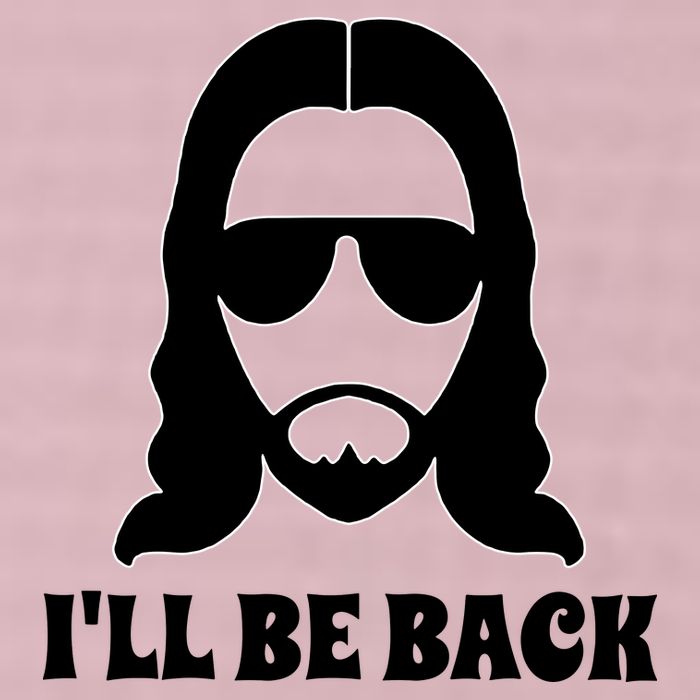 Funny Christian Jesus I'll Be Back 25L Jumbo Tote