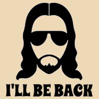 Funny Christian Jesus I'll Be Back Zip Tote Bag