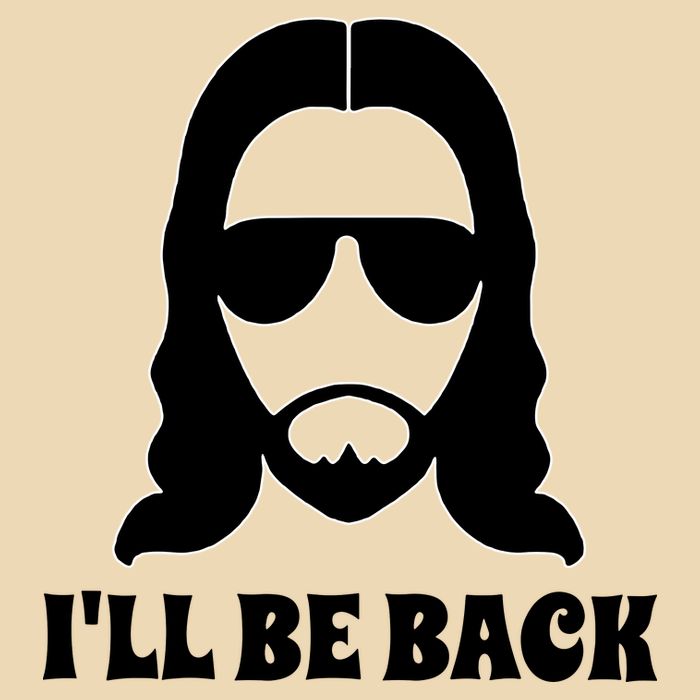 Funny Christian Jesus I'll Be Back Zip Tote Bag