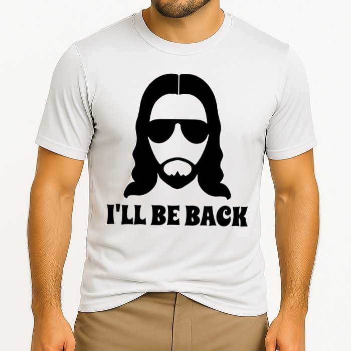 Funny Christian Jesus I'll Be Back Cooling Performance Crew T-Shirt