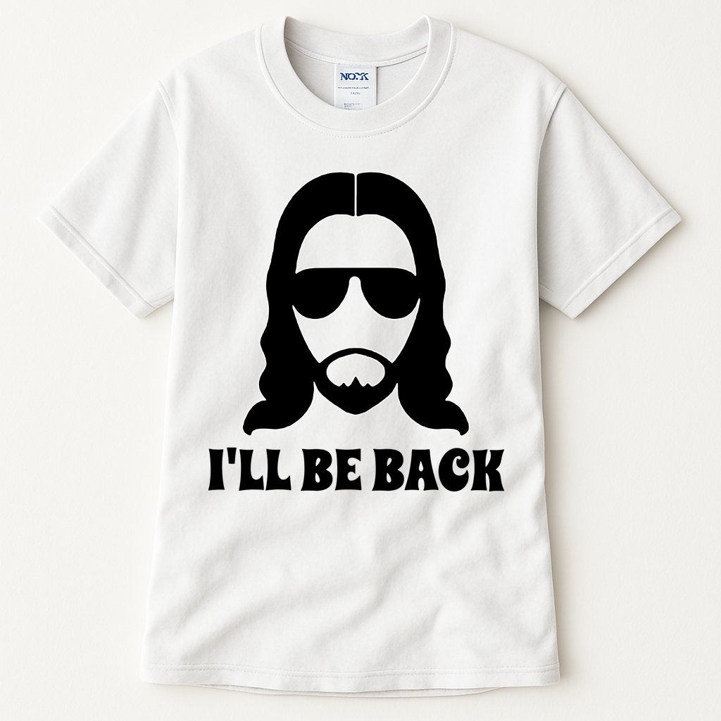 Funny Christian Jesus I'll Be Back Tall T-Shirt