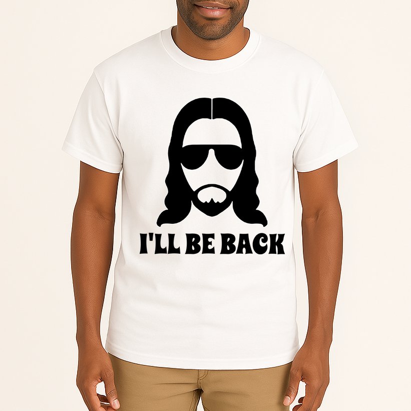 Funny Christian Jesus I'll Be Back Tall T-Shirt