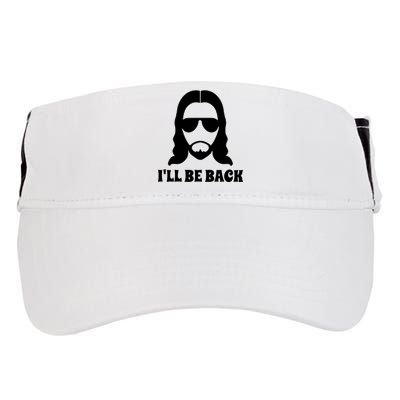 Funny Christian Jesus I'll Be Back Adult Drive Performance Visor