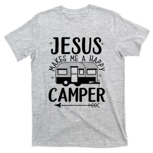 Funny Christian Jesus Makes Me A Happy Camper T-Shirt