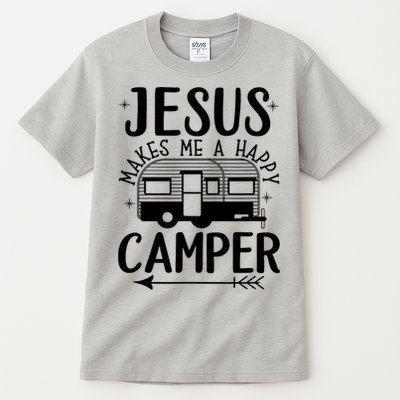 Funny Christian Jesus Makes Me A Happy Camper Tall T-Shirt
