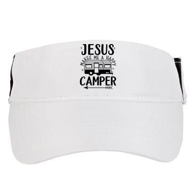 Funny Christian Jesus Makes Me A Happy Camper Adult Drive Performance Visor