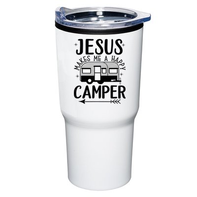 Funny Christian Jesus Makes Me A Happy Camper Tumbler