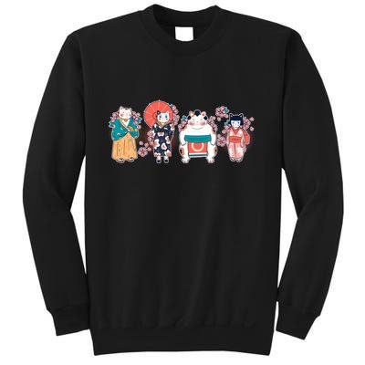 Funny Cute Japanese Cat Neko Family Sweatshirt