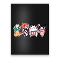 Funny Cute Japanese Cat Neko Family Poster