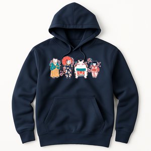 Funny Cute Japanese Cat Neko Family Hoodie