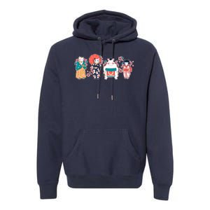 Funny Cute Japanese Cat Neko Family Premium Hoodie