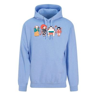 Funny Cute Japanese Cat Neko Family Unisex Surf Hoodie