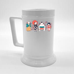 Funny Cute Japanese Cat Neko Family Beer Stein