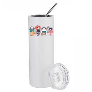 Funny Cute Japanese Cat Neko Family Stainless Steel Tumbler