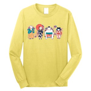 Funny Cute Japanese Cat Neko Family Long Sleeve Shirt