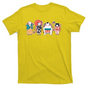 Funny Cute Japanese Cat Neko Family T-Shirt