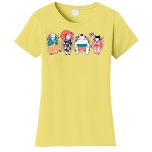 Funny Cute Japanese Cat Neko Family Women's T-Shirt