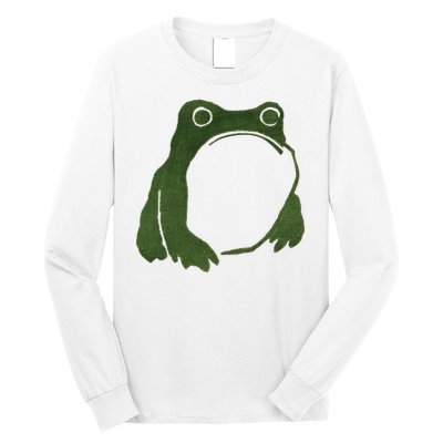 Funny Cute Japanese Frog Toad Long Sleeve Shirt