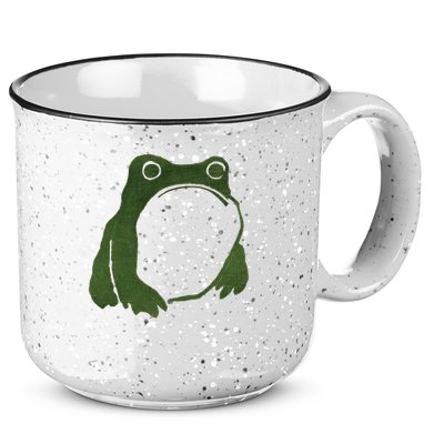 Funny Cute Japanese Frog Toad 15oz Campfire Ceramic Mug
