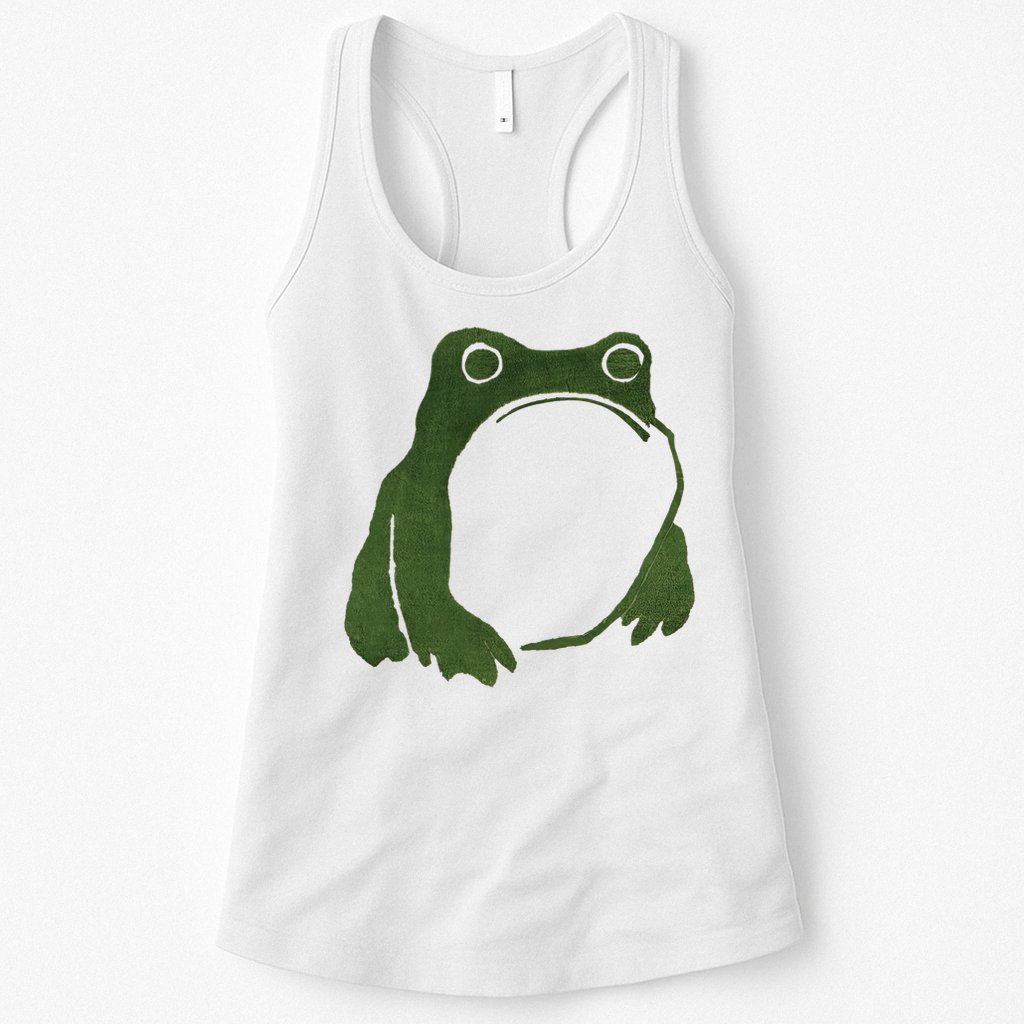 Funny Cute Japanese Frog Toad Womens Tank Top