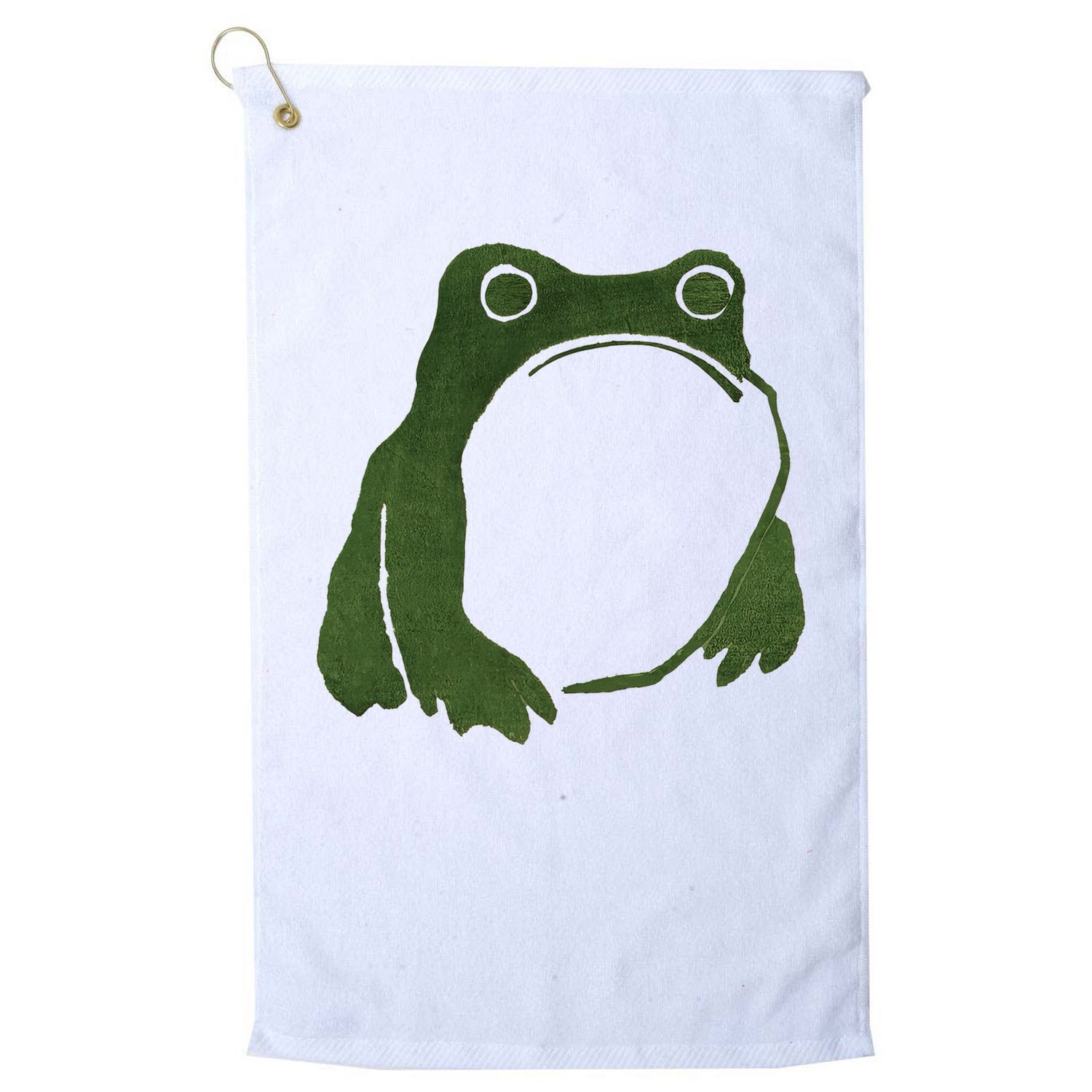 Funny Cute Japanese Frog Toad Golf Towel