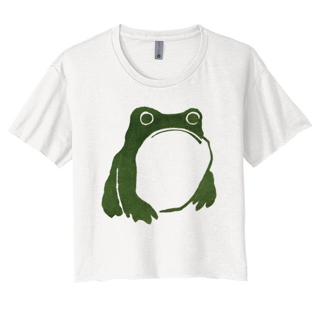 Funny Cute Japanese Frog Toad Crop Top
