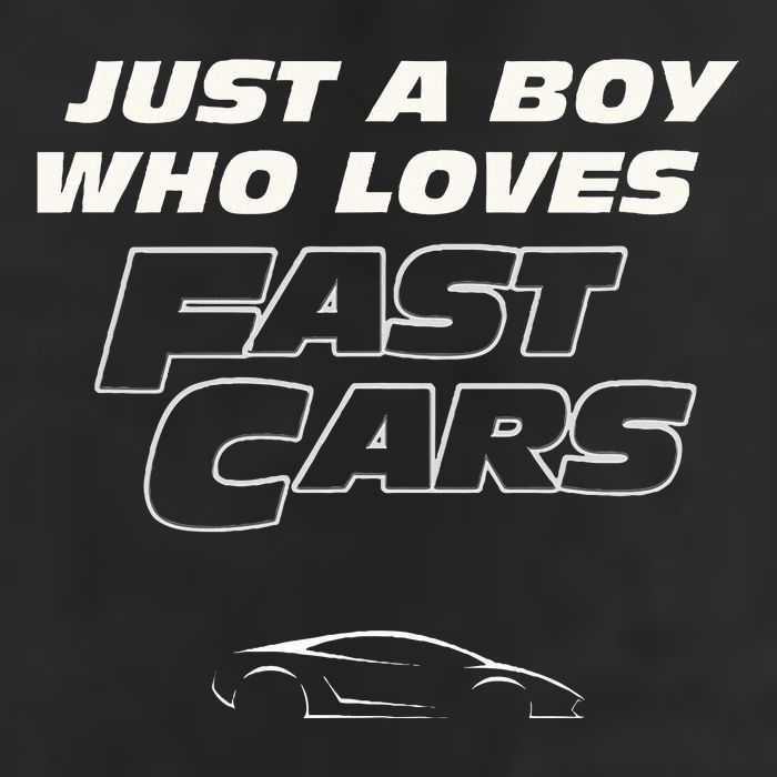 Fast Car Just A Boy Who Loves Fast Cars Funny Gift 7 Panel Mesh Trucker Snapback Hat