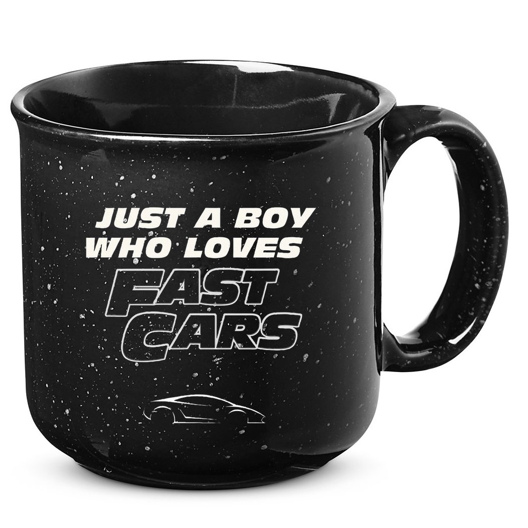 Fast Car Just A Boy Who Loves Fast Cars Funny Gift 15oz Campfire Ceramic Mug