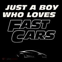 Fast Car Just A Boy Who Loves Fast Cars Funny Gift 16 in Basic Backpack