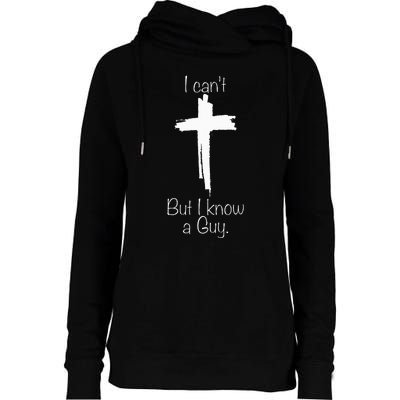 Funny Christian Jesus Cross Design Connect with the Guy Womens Funnel Neck Pullover Hood