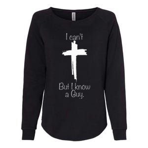 Funny Christian Jesus Cross Design Connect with the Guy Womens California Wash Sweatshirt