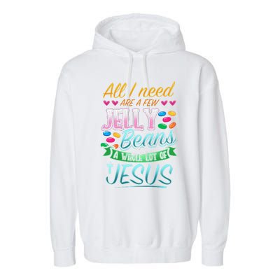 Fun Christian Jelly Bean Candy Lover Easter Jesus Saying Garment-Dyed Fleece Hoodie